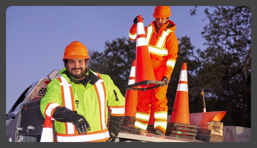 All geared up for the job.